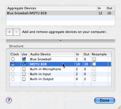 Aggregate Device Editor